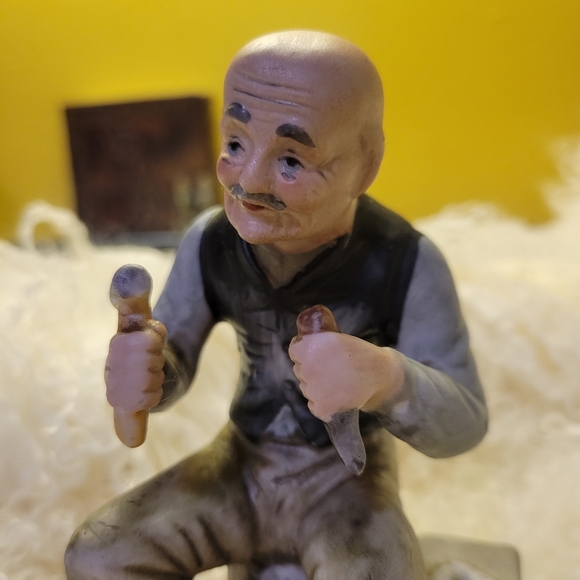 Vtg Old Man & Tools " Chiseled In Stone" Figurine - Picture 2 of 9